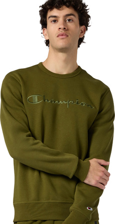 Bluza męska Champion Crewneck Sweatshirt oliwkowa 220272 GS585