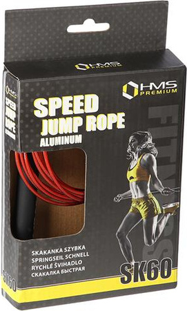Szybka skakanka Hms Premium SK60 czarno-czerwona 2780 mm