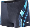 Męskie bokserki kąpielowe Aquawave CARBO black carbo/victoria blue line print rozmiar XXL