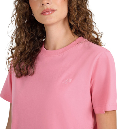 Koszulka damska 4F F2970 różowa 4FWAW25TTSHF2970 54S