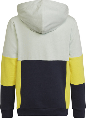 Bluza dla dzieci adidas Colourblock Hoodie szaro-żółto-czarna HN8567