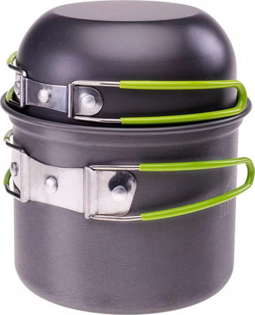 Menażka turystyczna Elbrus Hike Pro Cook szaro-limonkowy