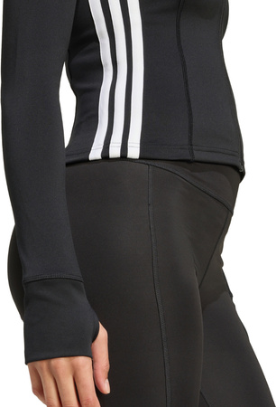 Bluza damska adidas Workout Essentials 3-Stripes Zip Through czarna KB7843