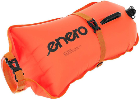 Bojka asekuracyjna ratunkowa dmuchana 2w1 kieszeń Enero wymiary 72x36 cm