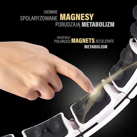 Hula hop white z magnesami i obciążnikiem licznik HMS hhm16