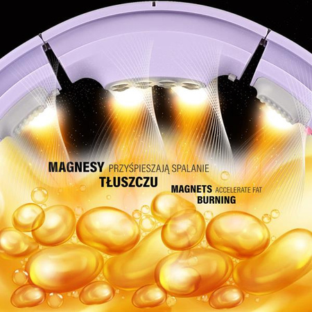 Koło hula hop fioletowy z magnesami i obciążnikiem licznik HMS HHM13