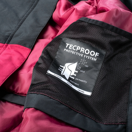 Damska kurtka narciarska ocieplana Hi-tec Lady Nampa czarno-różowa rozmiar L