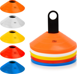 Pachołki talerzyki stożkowe 50szt. stojak / TT50-19MULTI
Zestaw 50 pachołków stożkowych SMJ sport (Ø19 cm, wys. 5 cm, 18 g). W zestawie stojak i siatkowy pokrowiec. Kolory mix. Idealne do wyznaczania stref, torów i ćwiczeń treningowych.