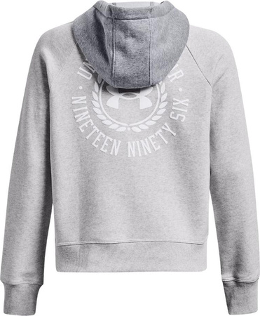 Bluza damska Under Armour Rival Fleece CB Hoodie szara 1373031 014