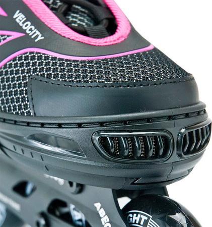 Łyżworolki regulowane koła 76 mm ABEC-9 Allright Velocity Pink rozmiar 39-42