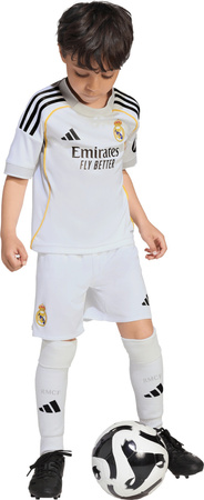 Zestaw dzięciecy komplet sportowy koszulka spodenki adidas Real Madrid 25/26 Home biały JN8870