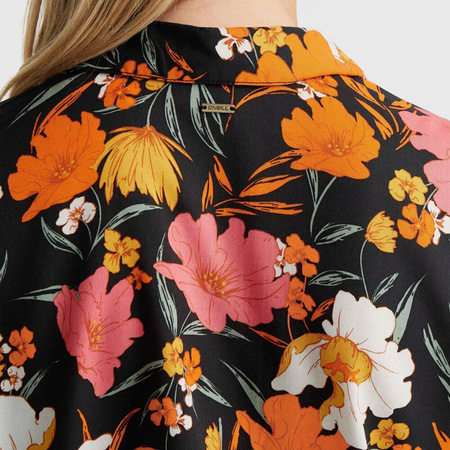 Damska koszulka z krótkim rękawem O'neill CALI BEACH SHIRT black bluemchen rozmiar S