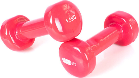 Hantle winylowe Profit różowe 2x1,5 kg DK 4102