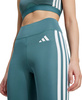 Legginsy damskie adidas Optime Essentials 3-Stripes 7/8 zielone JY2152