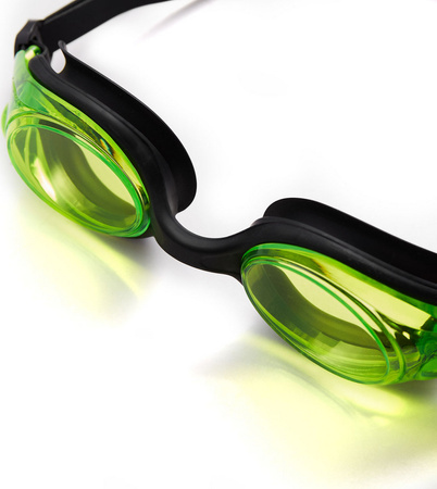 Okularki pływackie dziecięce Nils aqua nqg600af czarno-zielone