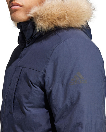 Kurtka męska adidas Parka Hooded Fur granatowa IK0552