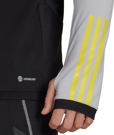 Bluza męska adidas Tiro 23 Competition Training Top czarno-szara HU1307