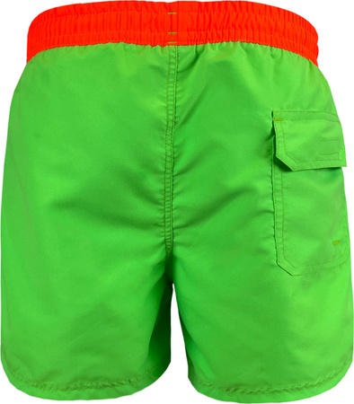 Szorty spodenki kąpielowe Crowell Fluo kol. 2 zielono-pomarańczowe neon