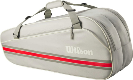 Torba tenisowa Wilson Team 6PK szaro-czerwona WR8039903001