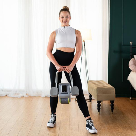 Automatyczne koło do ćwiczeń mięśni brzucha z podparciem kółko ABS KA08 szare