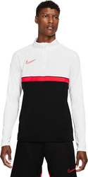 Bluza męska Nike Dri-FIT Academy 21 Drill Top biało-czarna CW6110 016
