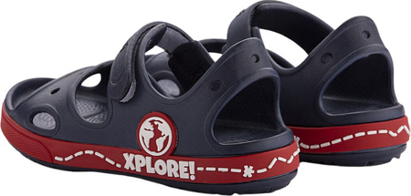 Sandały dla dzieci Coqui Yogi granatowo-czerwone 8862-407-2109