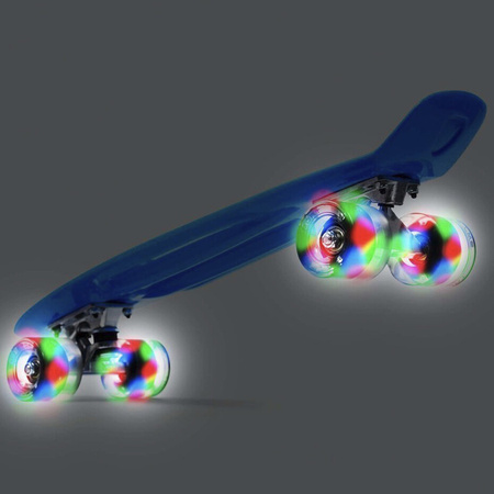 Deskorolka fiszka pennyboard plastkowa Smj niebieska BS-2206 PL