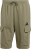 Spodenki męskie adidas Essentials Feel Cozy French Terry Cargo zielone JE6292
