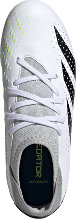 Buty piłkarskie dziecięce adidas Predator Accuracy.3 FG biało-szare IE9504
