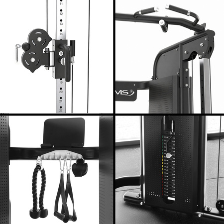 ARES PRO BRAMA DO ĆWICZEŃ Z WYCIĄGIEM I STOSEM COMMERCIAL HMS