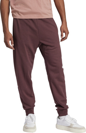 Spodnie męskie adidas Essentials Big Logo French Terry bordowe JE8972