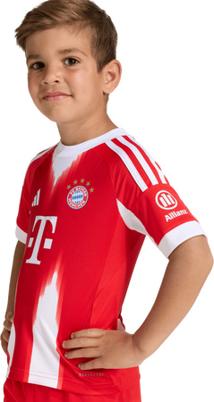 Zestaw dzięciecy komplet sportowy koszulka spodenki adidas FC Bayern 25/26 Home czerwony JN8510