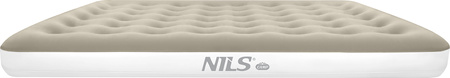 Materac turystyczny dmuchany dwuosobowy Nils Camp beżowy 203x152x22 cm