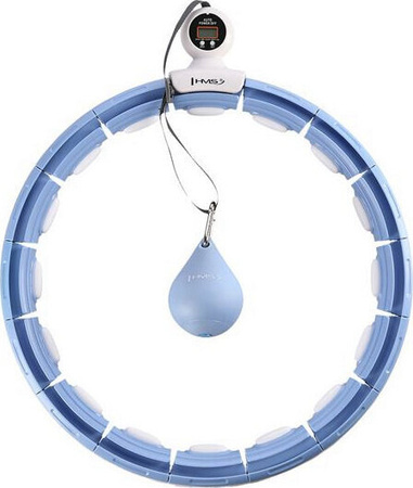 ZESTAW HULA HOP MAGNETYCZNY BLUE HHM15 Z LICZNIKIEM HMS PAS BR163 BLACK PLUS SIZE