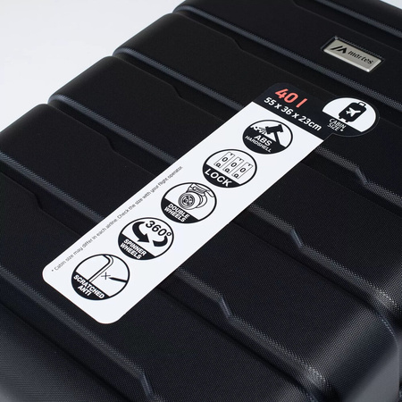 Walizka turystyczna twarda Martes Szumen 40L wymiary 55 x 36 x 23 cm