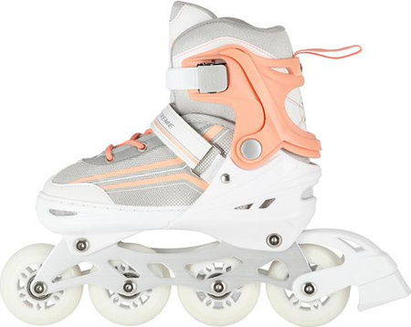 2w1 Łyżworolki z wymienną płozą hokejową Nils Extreme NH18190 biało-różowy rozmiar L (39-43)