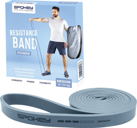 Guma Fitness Spokey Power medium niebieska 941958