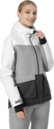 Kurtka narciarska damska 4F biała H4Z22 KUDN005 10S