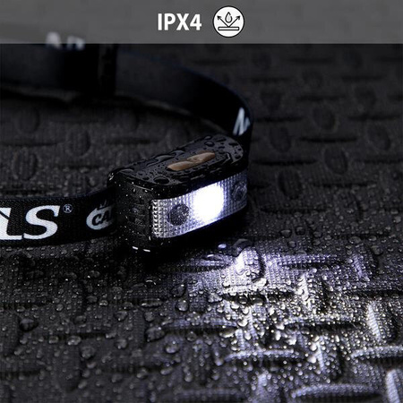 Czołówka latarka lampka na głowe mocna wodoodporna led 180 lm Nils camp NC0006 czarna