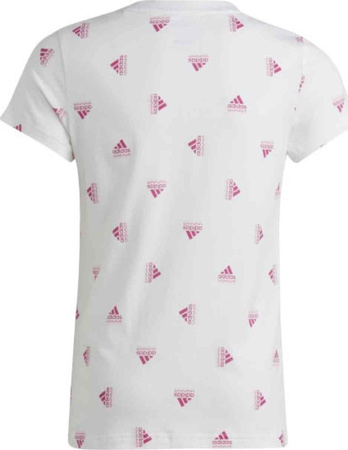 Koszulka dla dzieci adidas Brand Love Print Cotton Tee biała IB8918