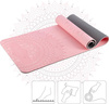 Mata do ćwiczeń jogi yogi fitness TPE HMS YM10 różowa 182x61x0.8 cm