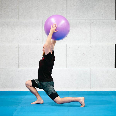 Piłka gimnastyczna masujaca fitness HMS yb03n 55cm fioletowa