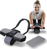 Automatyczne koło do ćwiczeń mięśni brzucha z podparciem kółko ABS KA10 czarne