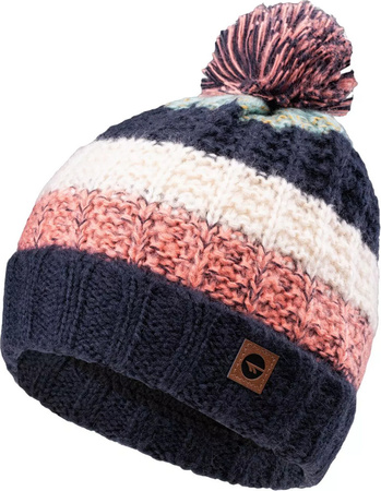 Damska czapka zimowa Hi-tec Lady Hana czarno-koralowa