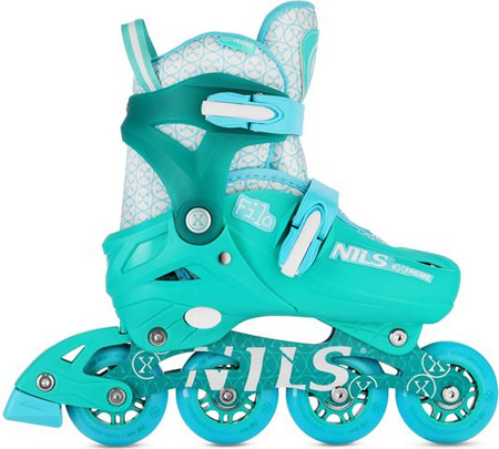 Łyżworolki rolki regulowane Filo Nils Extreme NA13102 zielone rozmiar M 34-37