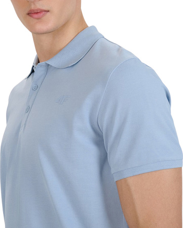 Koszulka męska polo 4F M407 jasnoniebieska 4FWSS25TPTSM407 34S