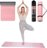 Mata do ćwiczeń jogi yogi fitness TPE HMS YM10 różowa 182x61x0.8 cm