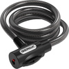 Zapięcie rowerowe Gerda linka, korpus okrągły, okrągły czarny Flex 1200/10V