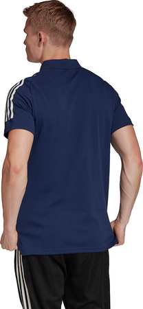 Koszulka męska adidas Condivo 20 Polo granatowo-biała ED9245