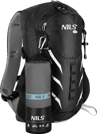 Ręcznik turystyczny z mikrofibry szybkoschnący Nils NCR13 ciemnoszary 200x90 cm